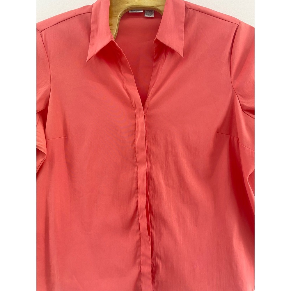 Giorgio Fiorlini 26/28W Blouse Top 3/4 Sleeve Button Front Career‎